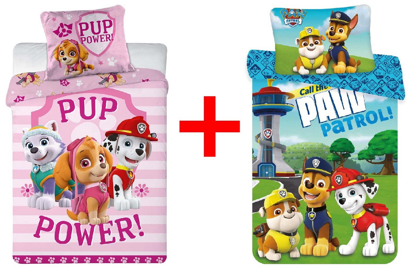 Jerry Fabrics Kinderbettwäsche Paw Patrol Bettwäsche Skye Rubble Chase 140x200cm 2er-Set, Renforcé, 2 teilig Jerry Fabrics Kinderbettwäsche Paw Patrol Bettwäsche Skye Rubble Chase 140x200cm 2er-Set, Renforcé, 2 teilig von Jerry Fabrics