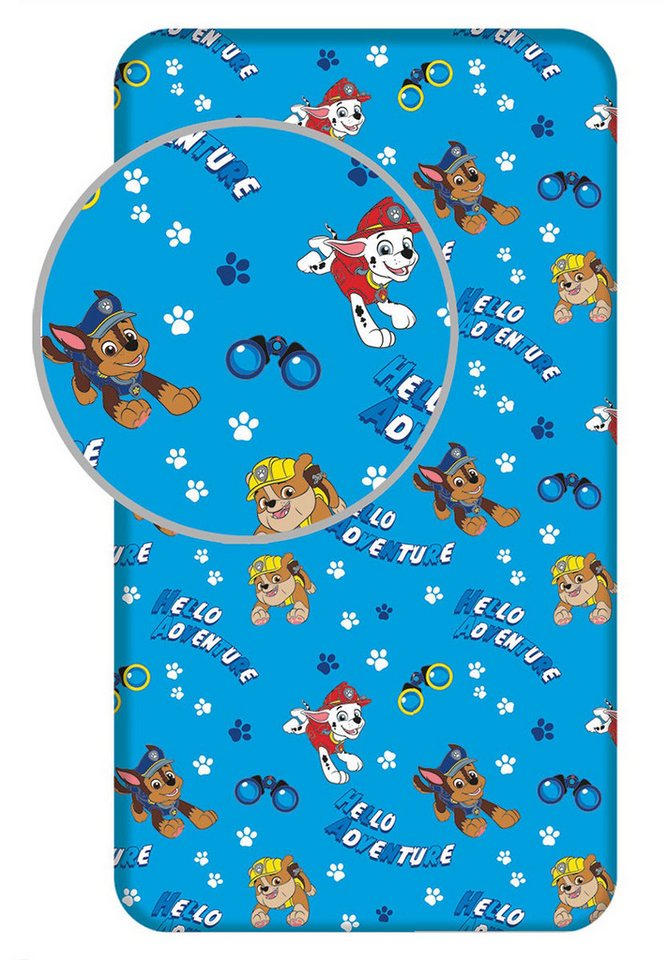 Jerry Fabrics Spannbettlaken Paw Patrol Spannbettlaken Hundemotiv Filmmotiv 90 x 200 + 25 cm, Frottee Jerry Fabrics Spannbettlaken Paw Patrol Spannbettlaken Hundemotiv Filmmotiv 90 x 200 + 25 cm, Frottee von Jerry Fabrics