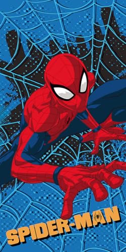 Jerry Fabrics Spider-Man Strand- und Badetuch für Kinder, 70 x 140 cm, schnell trocknendes Handtuch, 100 % Polyester, leicht und langlebig, lebendiges Superhelden-Design, perfekt für Strand, Pool oder von Jerry Fabrics