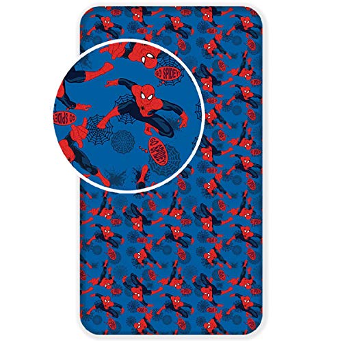 Jerry Fabrics Spiderman 2017, Baumwolle, Blue, 90 x 200 cm, 10-Einheiten von Jerry Fabrics