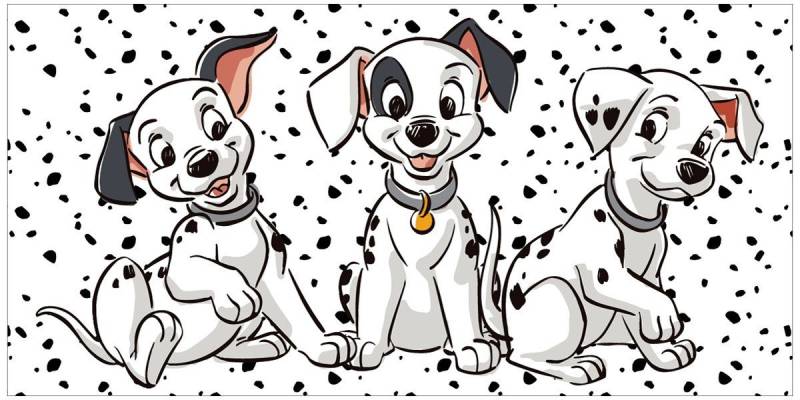 Jerry Fabrics Strandtücher Disney 101 Dalmatiner Handtuch Strandtuch Hunde 70x140 cm Baumwolle, Frottee (1-St) von Jerry Fabrics
