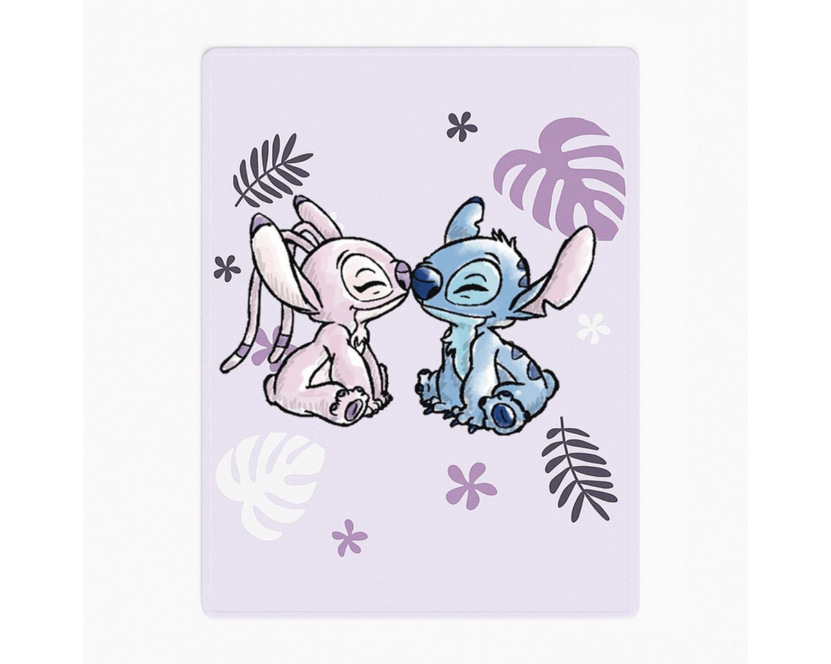 Jerry Fabrics Tagesdecke Lilo & Stitch Weiche Fleecedecke 100x150 cm für Kinder & Erwachsene von Jerry Fabrics