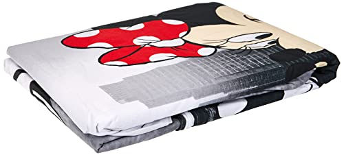 Jerry Fabrics and Minnie in New York Mickey & Friends Character Kinder Bettwäsche mit Reißverschluss Bettbezug 140 x 200 cm und Kissenbezug 70 x 90 cm, Baumwolle, Multicolored, 200 x 140 x 0.5 cm von Jerry Fabrics