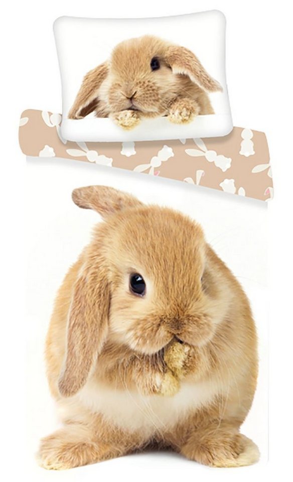 Kinderbettwäsche Kaninchen, Jerry Fabrics, Renforcé, 2 teilig, 100% Baumwolle von Jerry Fabrics
