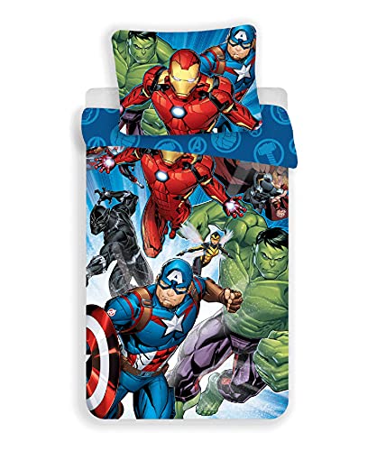 Marvel Avengers Bedding Set Duvet Cover 140 x 200 cm and one Pillowcase 70 x 90 cm von Jerry Fabrics