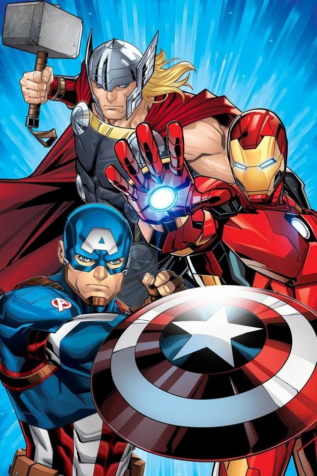 Wohndecke Avengers Heroes Flauschdecke Schmusedecke Kuscheldecke 100 x 150 cm, Jerry Fabrics von Jerry Fabrics