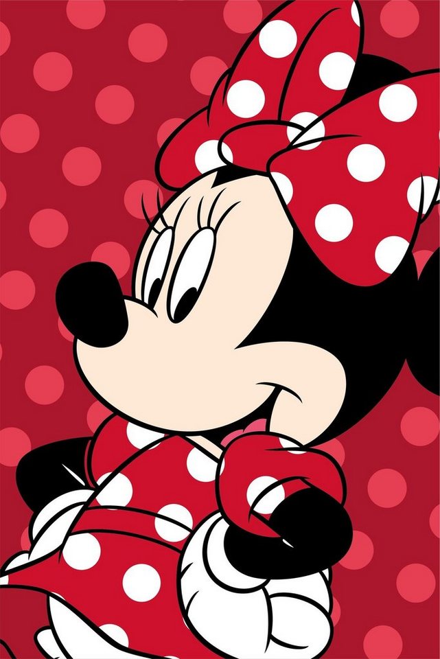 Wohndecke Minnie Mouse Flauschdecke Schmusedecke Kuscheldecke 100 x 150 cm, Jerry Fabrics von Jerry Fabrics