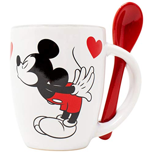 Disney Mickey and Minnie Kissing Espressotasse, 118 ml von Jerry Leigh