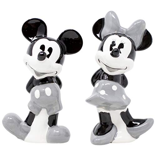 Jerry Leigh Grau Salz- und Pfefferstreuer, Keramik, Mouse-Form, Offizielles Disney Lizenzprodukt, Hochwertiges Design, Tolle Geschenkidee! von Jerry Leigh