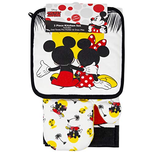 Jerry Leigh Mickey und Minnie Mouse Küchenhandtuch, Topflappen, Ofenhandschuh, 3-teiliges Set Jerry Leigh Mickey und Minnie Mouse Küchenhandtuch, Topflappen, Ofenhandschuh, 3-teiliges Set von Jerry Leigh