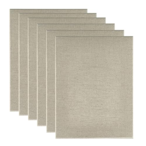 Jerry's Artarama Senso Leinen-gespannte Leinwand, 1,9 cm, 6 Stück, 22,9 x 30,5 cm, strapazierfähige Leinwand zum Malen mit mittelzahniger Leinenwebfläche, ideal für Öl-, Acryl- und Alkydfarben von Jerry's Artarama