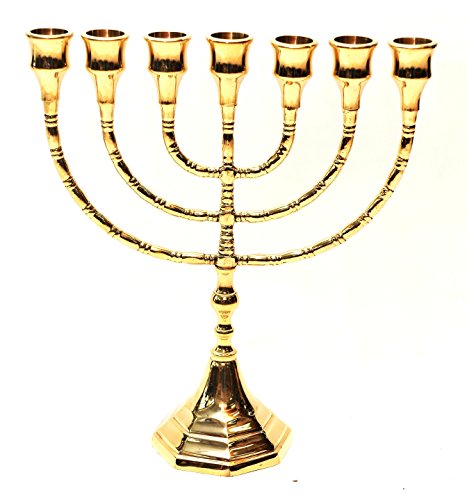 Jerusalem vergoldet Menora groß von Heiligen Land H/30 x B/26 cm Jerusalem vergoldet Menora groß von Heiligen Land H/30 x B/26 cm von Jerusalem