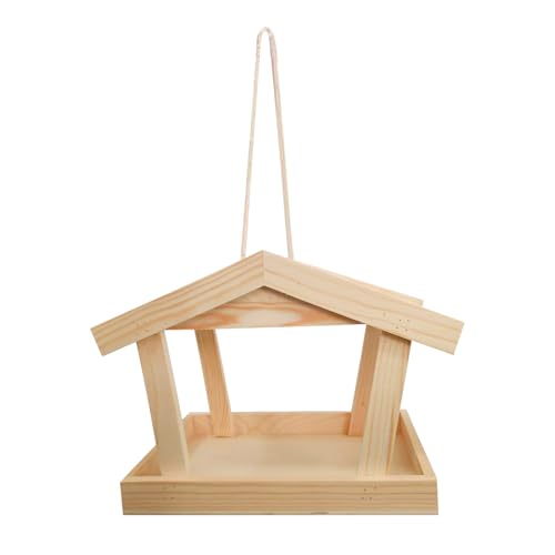 Bird Feeder, mit Holzdesign, 29.5x16x19,7 cm, rustikaler Hummingbird-Feeder, Hängshaus im Freien, Leichter Fill, für Garten, Terrasse, Balkon, Baum oder Bird Feeder, mit Holzdesign, 29.5x16x19,7 cm, rustikaler Hummingbird-Feeder, Hängshaus im Freien, Leichter Fill, für Garten, Terrasse, Balkon, Baum oder von Jeruytgh