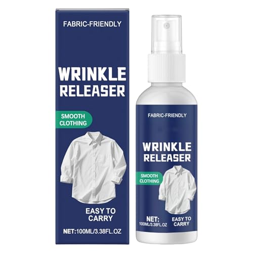 Bügelspray für Kleidung, mit antistatischer Formel, 100 ml, tragbarer Bügelhilfsnebel, Knitterschutz und Stoffspray, ganzjährige Verwendung, für empfindliche Stoffe von Jeruytgh