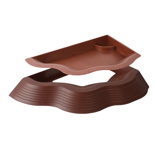 Jeruytgh Schildkrötenpool, Reptilienfreundliche Stabilität, 33 X 22 X 3,5 cm, Reptilienbadetool, Schildkrötenwasserschale, Modulares Split-Design, Für Aquarium Und Terrariumdekoration von Jeruytgh