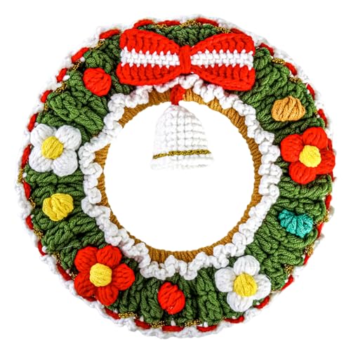 Weihnachtskranz, Mit Elegantem Stil, 19 cm, Winterurlaubsgirlande, Handgefertigter Häkelweinweinkämpfer, Vielseitige Platzierung, Für Veranden, Gärten Und Wohnräume von Jeruytgh