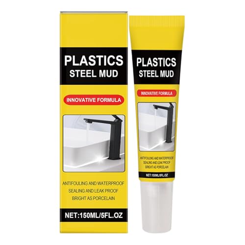 Weiße Dichtungsmasse mit schnelltrocknender Formel, 150 ml, wasserdichte Dichtungsmasse, rissfeste Fensterdichtungsmasse, flexibel, für Waschbecken, Toilette, Badezimmer, Boden, Badewanne von Jeruytgh