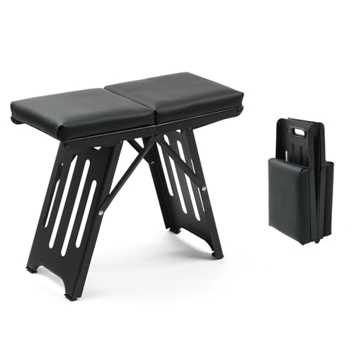 Jerylota Outdoor Portable Stuhl Folding Stool Lightweight Foldable Compact Collapsible Sitz mit Tragfähigkeit 330lbs, Stahl Sitzhocker für Camping Wandern Angeln BBQ von Jerylota