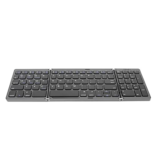 Jerys Faltbare -Tastatur, Versteckte Struktur, Lange Haltbarkeit, Dreifach Faltbare -Tastatur für Tablet (Grauschwarz) von Jerys