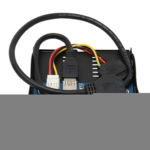 Jerys USB-Frontplatten-Hub, Metallgehäuse, Diskettenlaufwerk, Frontplatte, 6 Anschlüsse für PC von Jerys