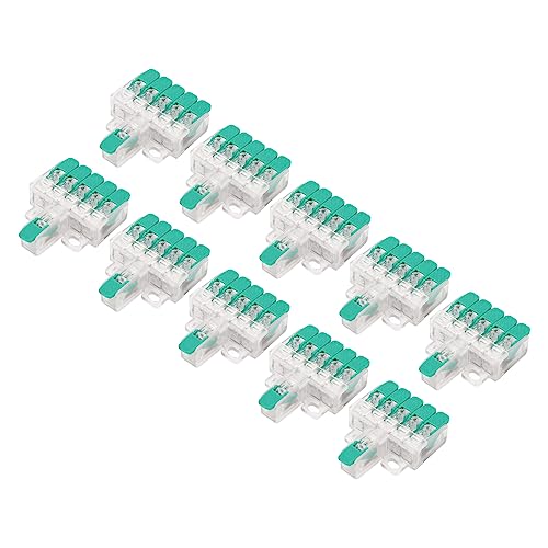 Schnellverbindungs-Spleißverbinder, 41 A Elektrischer Drahtverbinder 1 In 5 Out Roter Kupferverbinder für 0,5–6 mm² von Jerys