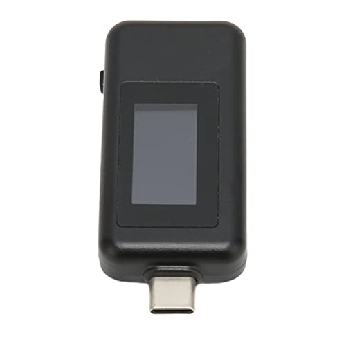 USB-Tester, KWS 1902C 0–5,1 A 4–30 V Typ C USB-Tester Stromausfallspeicher IPS HD-Farb-LCD-Display für Zuhause für Auto für Autoladegerät für Handy (Schwarz) von Jerys