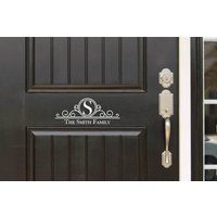 Benutzerdefinierte Monogramm Tür Aufkleber Familienname Haustür Eingangsbereich Decor - Tolle Geschenkidee/Wohnkultur von JeshkaDeal