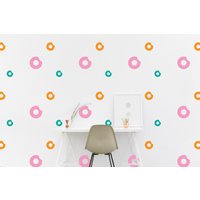 Donut Wand Aufkleber Muster Kinderzimmer Donuts Wohnzimmer Schlafzimmer Tapete Vinyl Wandaufkleber Home Decor von JeshkaDeal