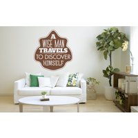 Ein Weiser Mann Reist Um Sich Wand Aufkleber Motivation Zitat Dekor Vinyl Kunst Gut Schlauch Home-Dekoration-Geschenk-Idee Zu Entdecken von JeshkaDeal
