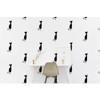 Katze Wandtattoo - Kitty Kindergarten/Kinderzimmer Wandtattoo, Kinder Schlafzimmer Muster Tapete Vinyl Wand Aufkleber Home Decor Katze Wandtattoo - Kitty Kindergarten/Kinderzimmer Wandtattoo, Kinder Schlafzimmer Muster Tapete Vinyl Wand Aufkleber Home Decor von JeshkaDeal