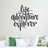 Leben Ist Ein Abenteuer-Wand-Aufkleber Motivation Dekor Explorer Zitat Wand Aufkleber Inspirierende Kunst Vinyl Gut Home Dekoration Geschenkidee Leben Ist Ein Abenteuer-Wand-Aufkleber Motivation Dekor Explorer Zitat Wand Aufkleber Inspirierende Kunst Vinyl Gut Home Dekoration Geschenkidee von JeshkaDeal