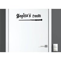 Mädchen Namen Tür Aufkleber | Zauberer Thema Benutzerdefinierte/Kinderzimmer Schlafzimmer Kunst Wand Vinyl Wunderschöne Glamourösen Geschenk von JeshkaDeal