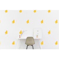 Rakete Kinderzimmer Wand Aufkleber Raumschiff Wandtattoo, Kindergarten, Kinder Schlafzimmer Muster Tapete Vinyl Home Decor von JeshkaDeal