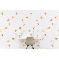 Schwalbe Wandaufkleber Kinderzimmer Fliegender Vogel Wandaufkleber, Kinder Schlafzimmer Muster Tapete Vinyl Wohnkultur von JeshkaDeal