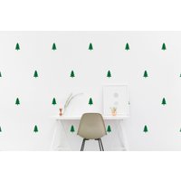 Weihnachtsbäume Wand Aufkleber Kinderzimmer Kiefer Wandtattoo, Kindergarten, Kinder Schlafzimmer Muster Tapete Vinyl Home Decor von JeshkaDeal