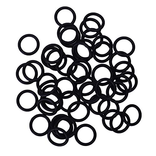Jesnoe 50 x Nitrilkautschuk O Ring schwarz 11 mm x 15 mm x 2 mm Unterlegscheibe Versiegelungsbeutel Gummituellen von Jesnoe
