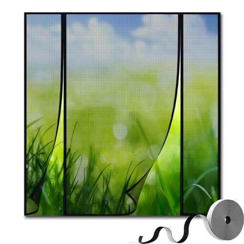 Magnet Fliegengitter Tür 165x195cm, Schwarz Fiberglas Netz Insektenschutz Balkontür Magnetvorhang Doppelter Seitliche Öffnung Fliegengitter Terrassentür Doppeltür Schiebetür, Ohne Bohren Magnet Fliegengitter Tür 165x195cm, Schwarz Fiberglas Netz Insektenschutz Balkontür Magnetvorhang Doppelter Seitliche Öffnung Fliegengitter Terrassentür Doppeltür Schiebetür, Ohne Bohren von Jespeed