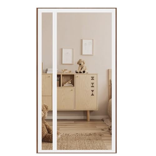 Weiß 150x210cm Fliegengitter Vorhang mit Magnetverschluss - Selbstschließend für Terrassen- und Balkontüren von Jespeed