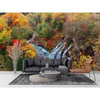 3D-Tapete Mit Blick Auf Gebirgsbach, Waldlandschaft, Abnehmbare Tapete, Abziehen Und Aufkleben, Wanddeko Für Spielzimmer, R von JessHomeDecor