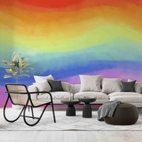 3D-Regenbogen-Tapete Mit Farbverlauf, Kinderzimmer-Tapete, Abnehmbare Tapete, Abziehen Und Aufkleben, Wanddekoration, Spielzimmer-Tapete von JessHomeDecor