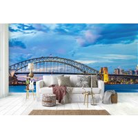 3D-Tapete „Gebäude Sydney Opera House Harbour Bridge City" Abnehmbare Tapete Zum Abziehen Und Aufkleben, Wanddeko Für Spielzimmer, R von JessHomeDecor