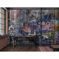 3D-Graffiti-straßen-Mülleimer-Monster-Buchstaben-Tapete, Abnehmbare Tapete, Abziehen Und Aufkleben, Wandbild, Spielzimmer-Tapete, Wanddeko, R von JessHomeDecor