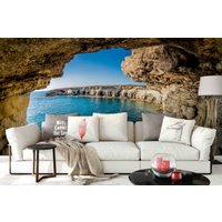 3D-Tapete Mit Höhlenlandschaft Am Meer, Abziehen Und Aufkleben, Wanddeko Für Spielzimmer, R von JessHomeDecor