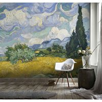 3D-Ölgemälde, Berge, Grün, Himmel, Wolken, Landschaft, Tapete, Abnehmbare Abziehen Und Aufkleben, Wandgemälde, Spielzimmer-Tapete, Wanddeko, R von JessHomeDecor