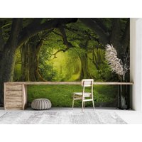 3D-Tapete Mit Pflanzen, Wald, Moos, Grüner Landschaft, Abnehmbare Tapete Zum Abziehen Und Aufkleben, Wanddeko Für Spielzimmer, R von JessHomeDecor