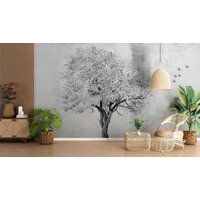 3D Skizze Baum Tapete-Kinderzimmer Tapete Abnehmbare Tapete-Peel Und Stick Wandbild, Spielzimmer Wand-Dekor 129 von JessHomeDecor