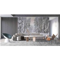 3D-Tapete Winterwald Schneewittchen Landschaft Abnehmbare Tapete Zum Abziehen Und Aufkleben, Wanddeko Für Spielzimmer, R von JessHomeDecor