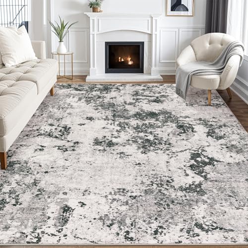 Teppich für Wohnzimmer: 12,7 x 20,3 cm, abstrakt, waschbar, modern, neutral, groß, weich, schmutzabweisend, rutschfeste Unterseite, Maschinentisch für Schlafzimmer, Esszimmer, Innenbereich, Heimbüro Teppich für Wohnzimmer: 12,7 x 20,3 cm, abstrakt, waschbar, modern, neutral, groß, weich, schmutzabweisend, rutschfeste Unterseite, Maschinentisch für Schlafzimmer, Esszimmer, Innenbereich, Heimbüro von Jessibou