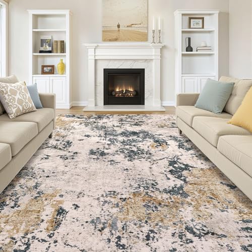 Teppich für Wohnzimmer: 30,5 x 38,1 cm, abstrakt, waschbar, modern, neutral, groß, weich, schmutzabweisend, rutschfeste Unterseite, Maschinentisch für Schlafzimmer, Esszimmer, Innenbereich, Heimbüro Teppich für Wohnzimmer: 30,5 x 38,1 cm, abstrakt, waschbar, modern, neutral, groß, weich, schmutzabweisend, rutschfeste Unterseite, Maschinentisch für Schlafzimmer, Esszimmer, Innenbereich, Heimbüro von Jessibou