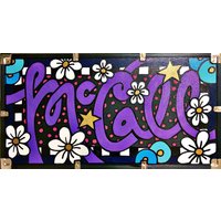 Bemalte Custom Camp Truhe Bemalte Custom Camp Truhe von JessicaCermakDesign